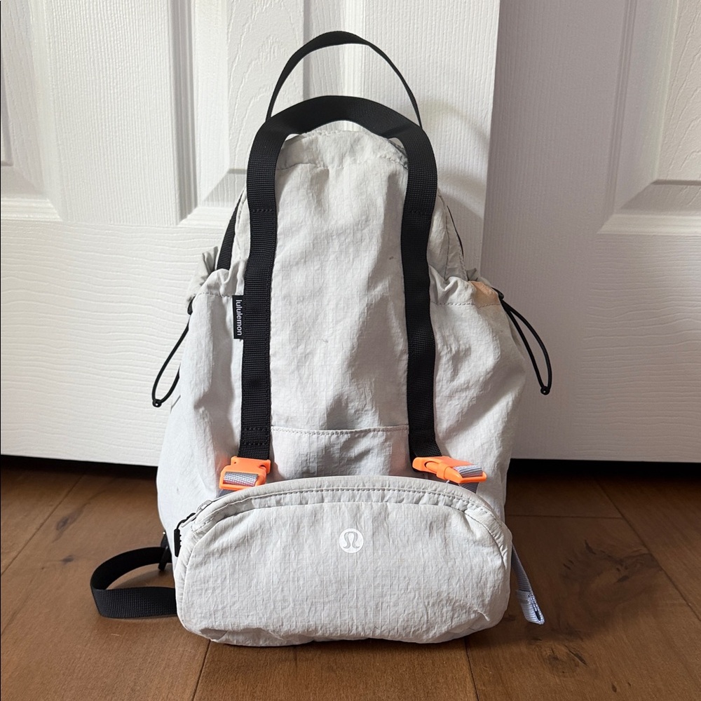 lululemon athletica Cream and Black Backpack